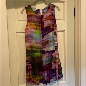 BAR III MULTICOLORED DROP WAIST DRESS
